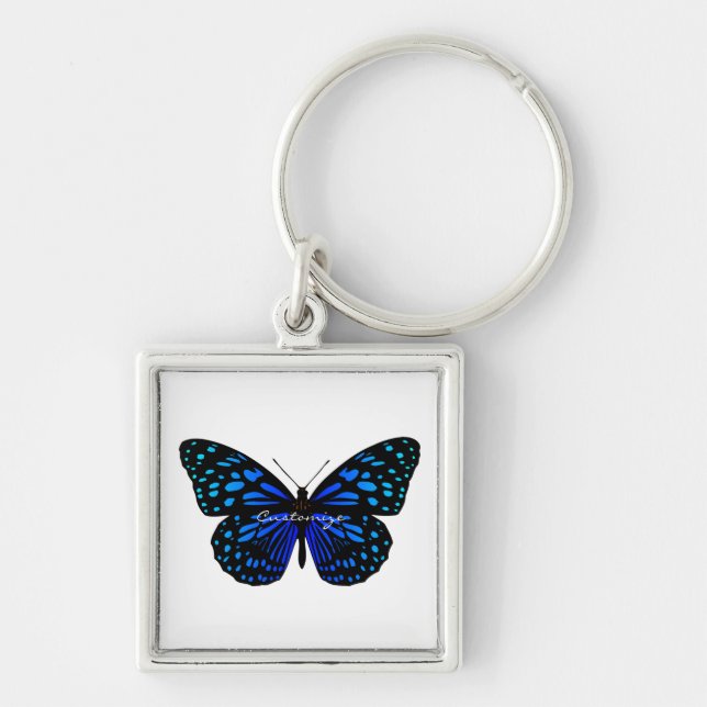 Blue butterfly Thunder_Cove  Keychain (Front)
