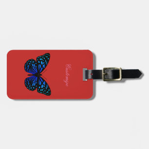 Blue butterfly Thunder_Cove Luggage Tag