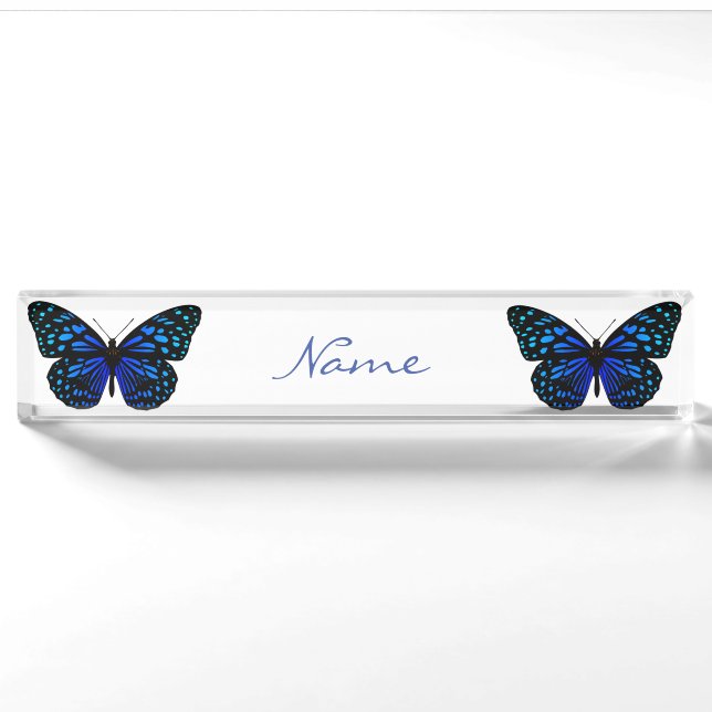 Blue butterfly Thunder_Cove Nameplate (Front)