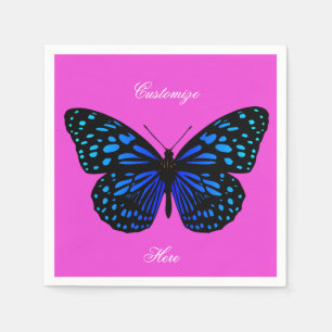 Blue Butterfly Thunder_Cove Napkin