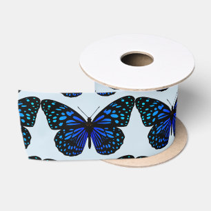 Blue Butterfly Thunder_Cove Satin Ribbon