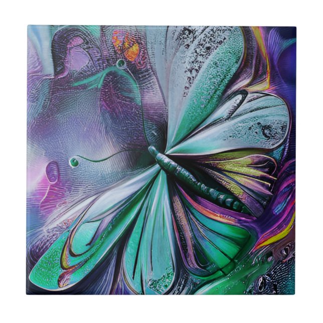 Blue Butterfly Tile (Front)
