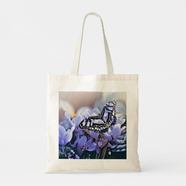 Blue Butterfly Tote Bag (Back)