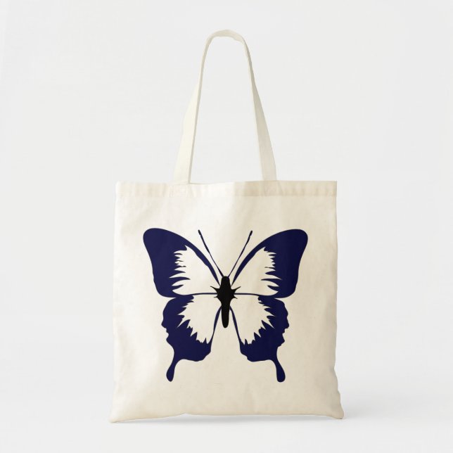 Blue Butterfly Tote Bag (Front)