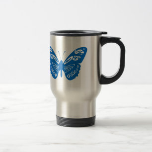 Blue Butterfly Travel Mug