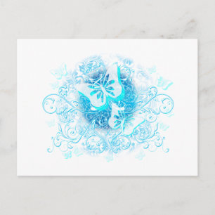 Blue Butterfly Tribal Postcard