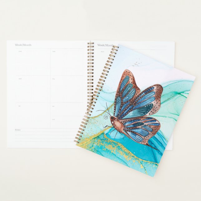 Blue Butterfly Watercolor Planner (Display)