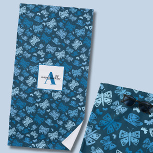 Blue Butterfly whimsical Beach Towel