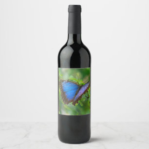 Blue Butterfly Wine Label