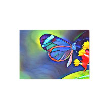 Blue Butterfly Yellow Flower