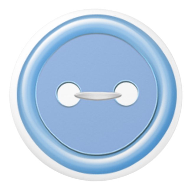 Blue Button Drawer Pull (Front)