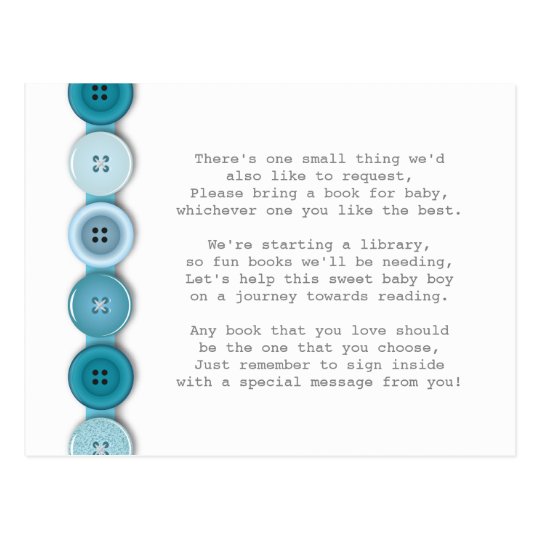Blue Button Insert card