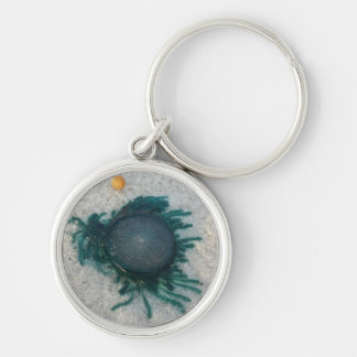 Blue Button Jellyfish Keychain
