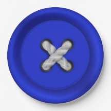 Blue Button Plate