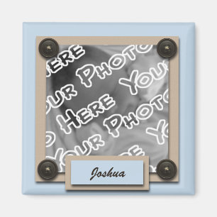 Blue Buttons & Brackets Magnet