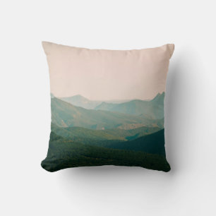 Blue by the Mountains Throw Pillow