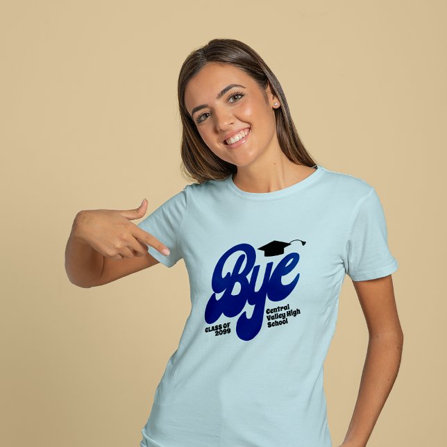 Blue Bye Graduation Cap Senior T-Shirt (Creator Uploaded)