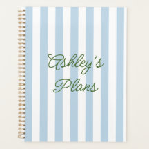 Blue Cabana Stripe with Name Personalized