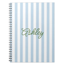 Blue Cabana Stripe with Name Personalized