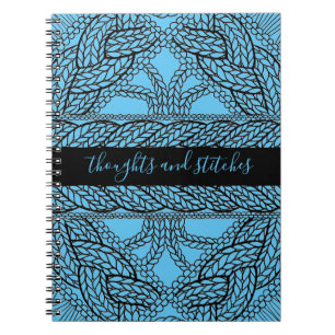 BLUE CABLE KNIT 6.5x8.75 Notebook + Text II