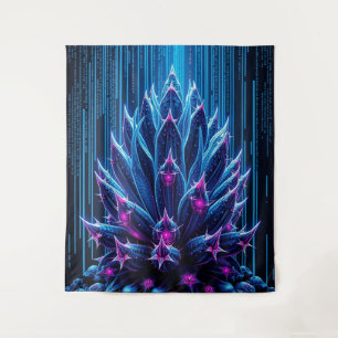 Blue-Cactus Tapestry