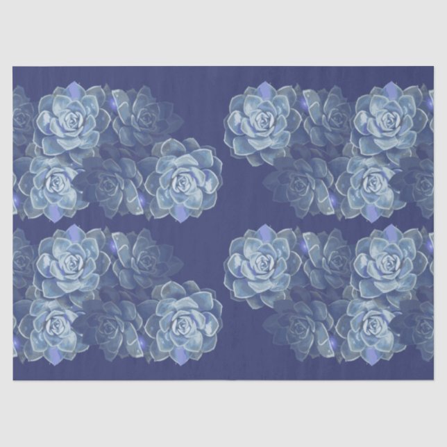 Blue Cactus Tissue Paper (Front)