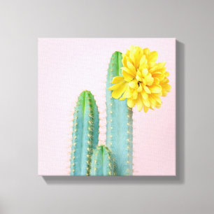 Blue Cactus Trio Canvas Print