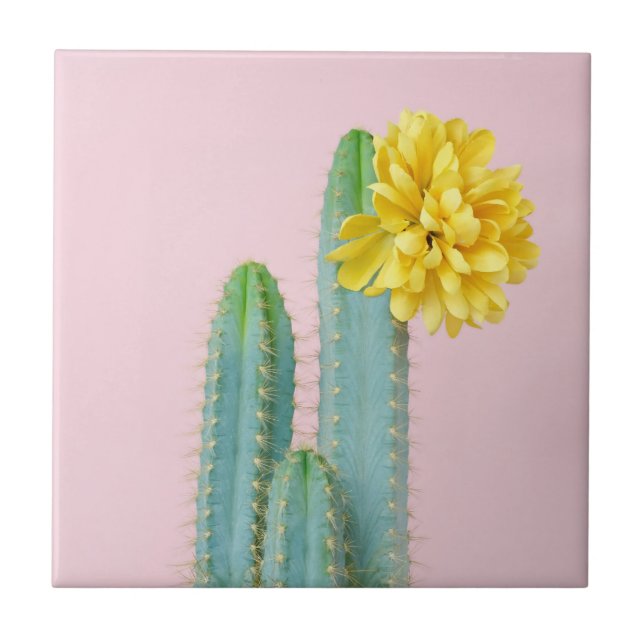 Blue Cactus Trio Tile (Front)