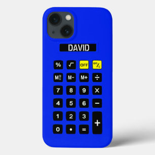 Blue Calculator with Keypad    iPhone 13 Case