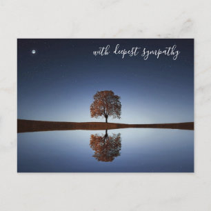 Blue Calm Water Tree of Life Deepest Sympathy Postcard