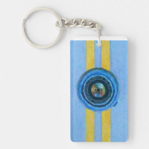 Blue Camera Keychain