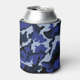 Blue Camo Can Cooler
