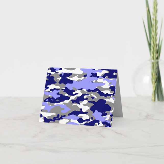 BLUE CAMO - CARTE POUR NOTES (Devant)