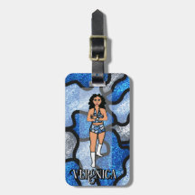 Blue Camo Dancer #2 Luggage Tag
