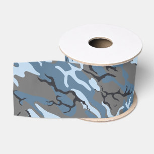 Blue Camo Grosgrain Ribbon