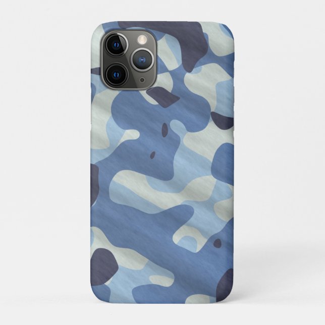 Blue Camo Pattern Army Camouflage Man Modern Case-Mate iPhone Case (Back)