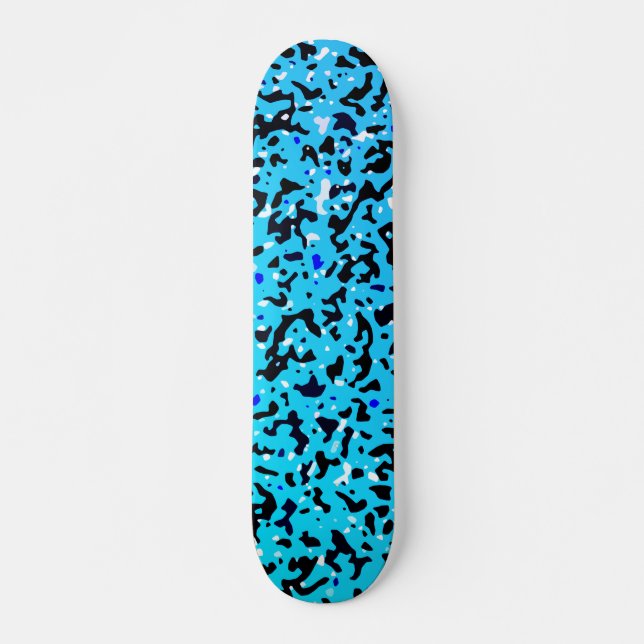 Blue Camo Pattern Skateboard (Front)
