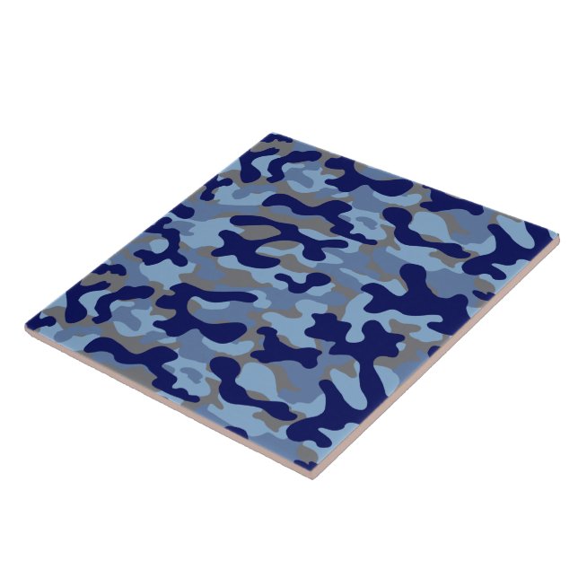 Blue Camo Pattern  Tile (Side)
