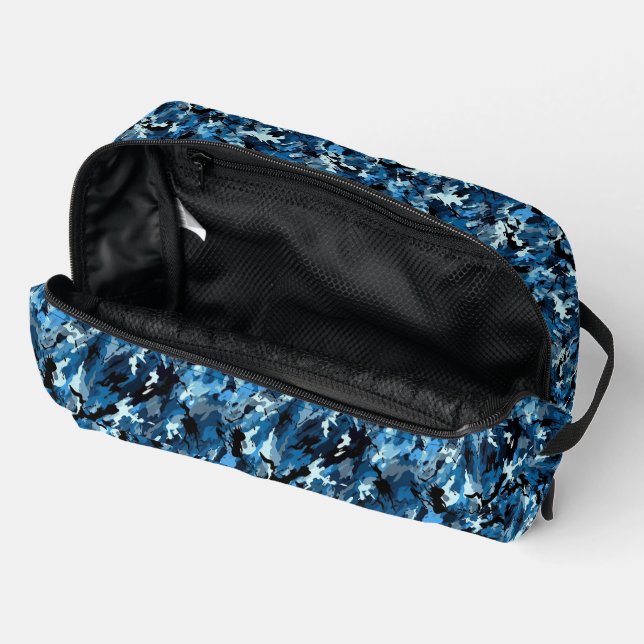 Blue Camo Print Dopp Kit (Open)