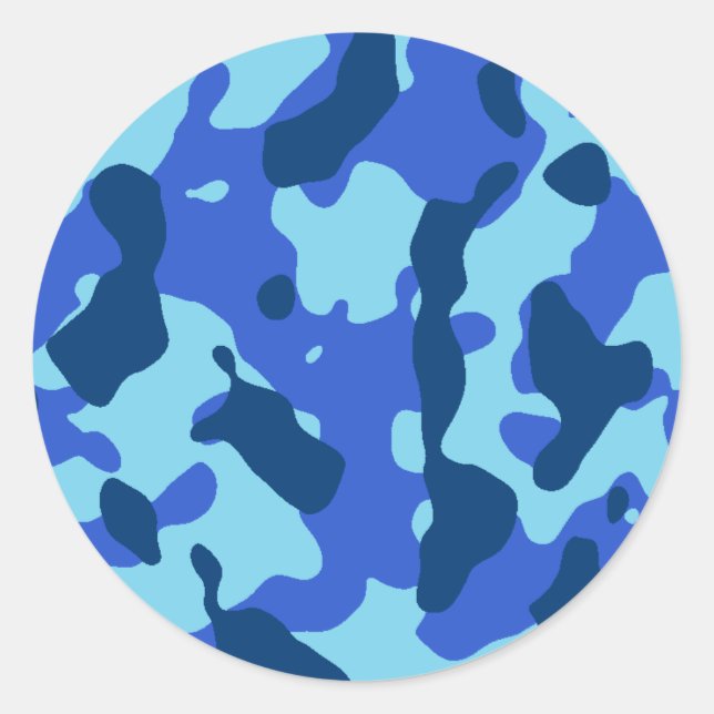 Blue Camo Sticker (Front)