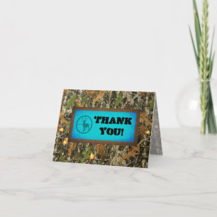 Blue Camo Thank You Card