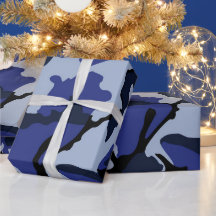 Blue Camo, Wrapping Paper