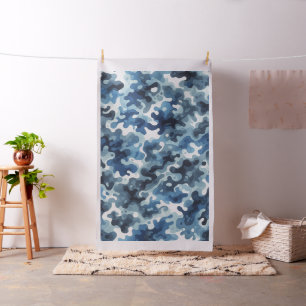 Blue Camouflage Fabric