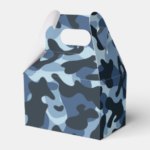 Blue Camouflage   Favor Box