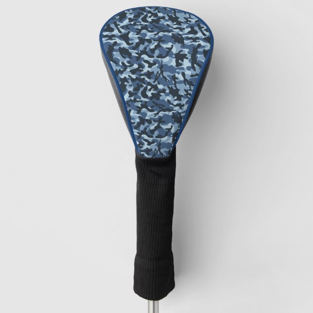 Blue Camouflage  Golf Head Cover (Front)