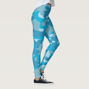 Blue Camouflage Leggings