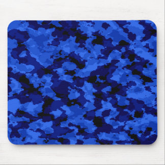 Blue Camouflage Mouse Pad