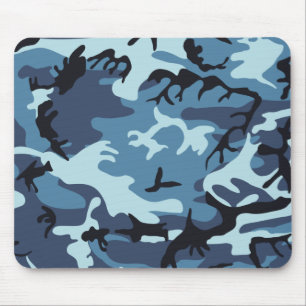 Blue Camouflage Mousepad