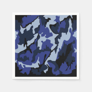 blue camouflage napkins