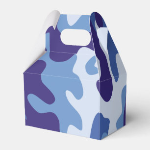 Blue camouflage pattern favor box